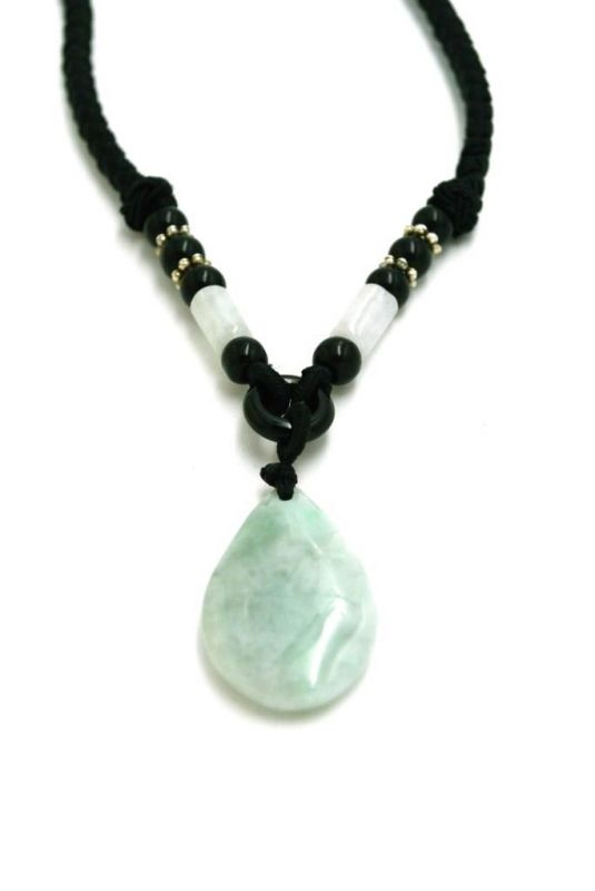 Necklace with Jade pendant Buddha tear 2