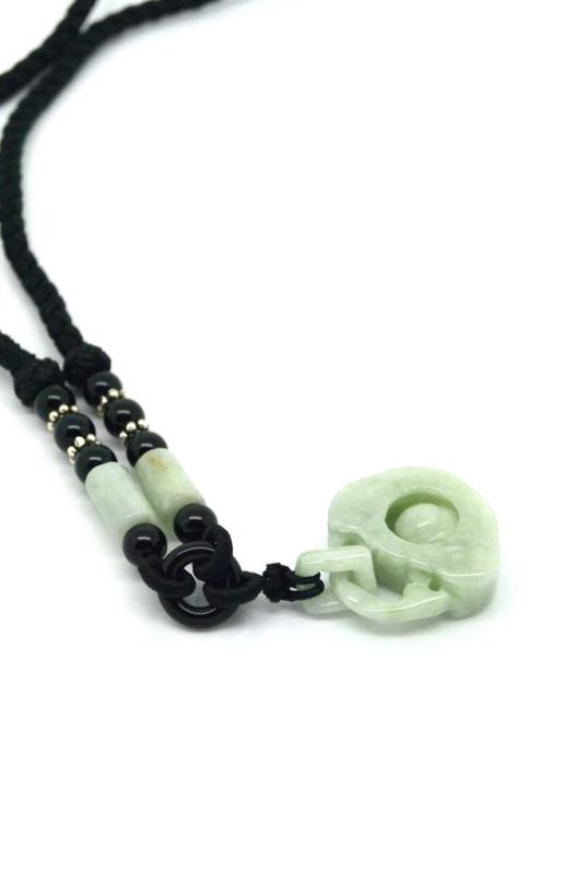 Necklace with Jade pendant Happiness 3