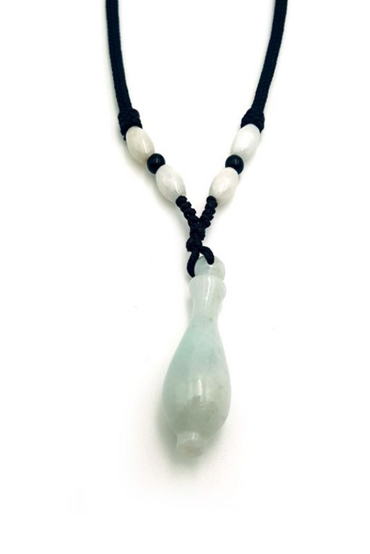 Necklace with Jade pendant Jar of happiness 1