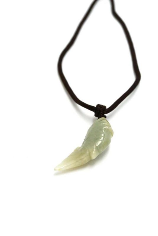 Necklace with Jade pendant Little fish 2