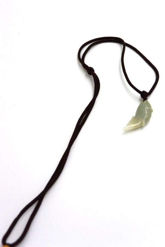 Necklace with Jade pendant Little fish 3