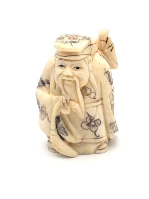 Netsuké Japonais en Os La gardien