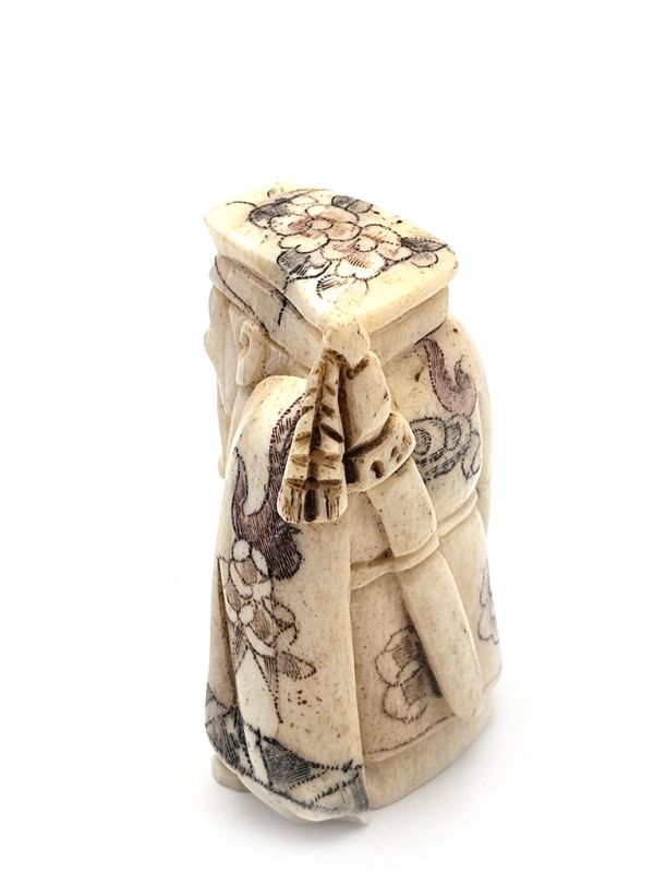 Netsuké Japonés en Hueso - El guardián 2