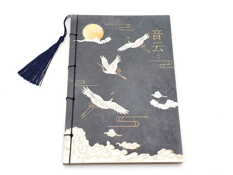 Notebook for Calligraphy - Rice paper - Common cranes - Blue 1