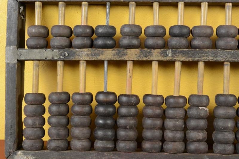 Old asian Abacus in wood 2