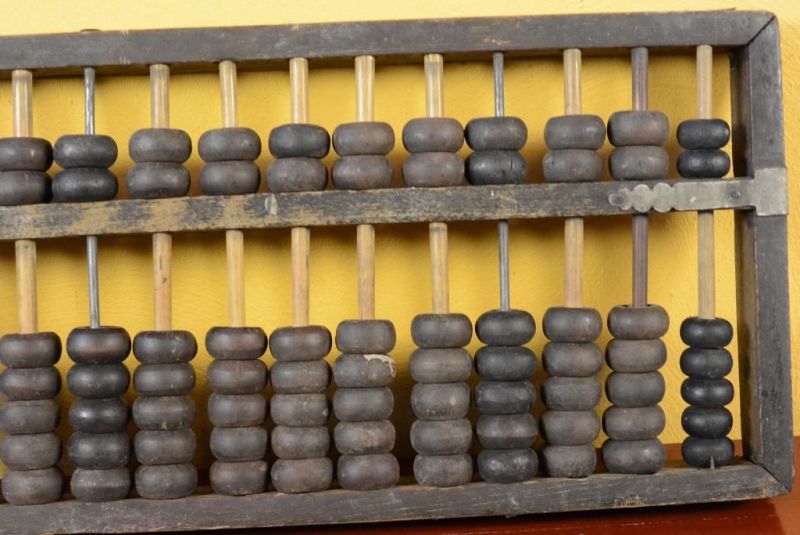 Old asian Abacus in wood 3