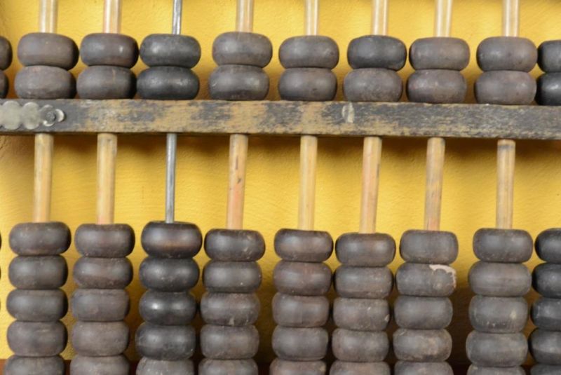 Old asian Abacus in wood 4