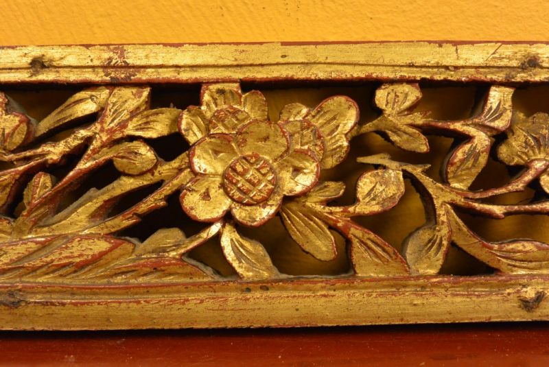 Old Asian Panel in Wood Flower 3