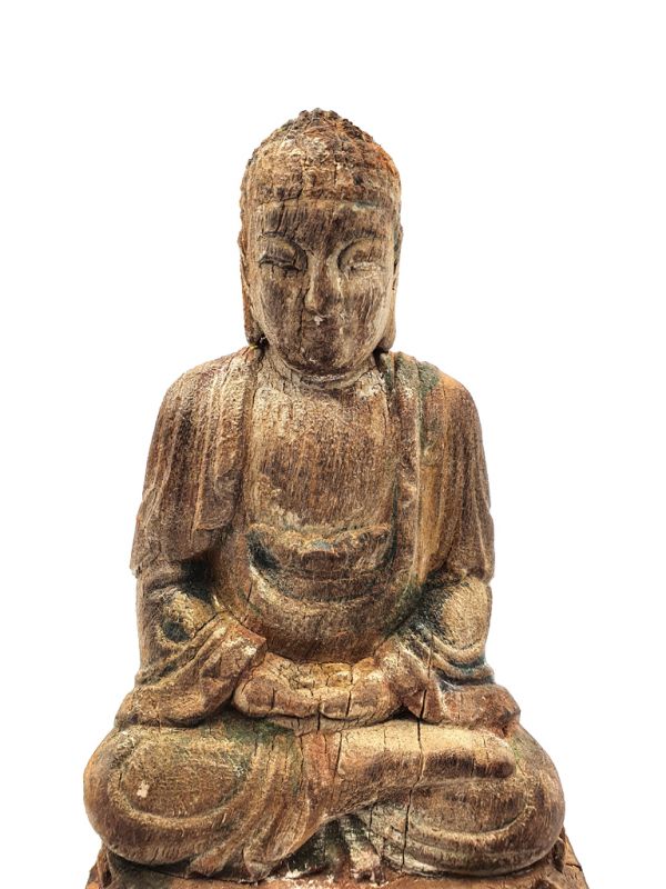 Click thumbnail to enlarge and hover over the picture to zoom Old Asian wooden statue - Buddha 3