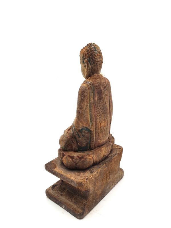 Click thumbnail to enlarge and hover over the picture to zoom Old Asian wooden statue - Buddha 4