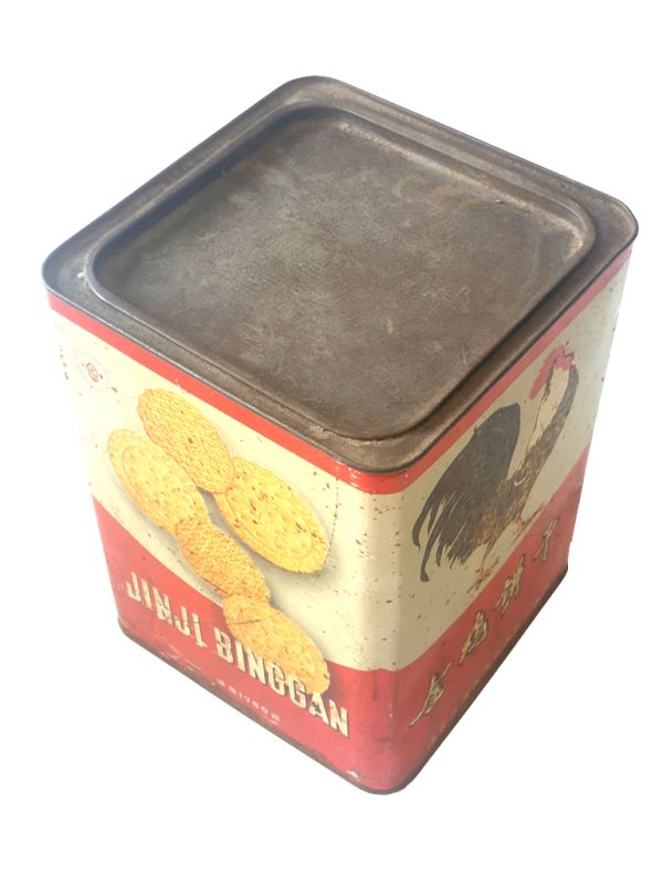 Old Chinese Biscuit Box -Rooster 3