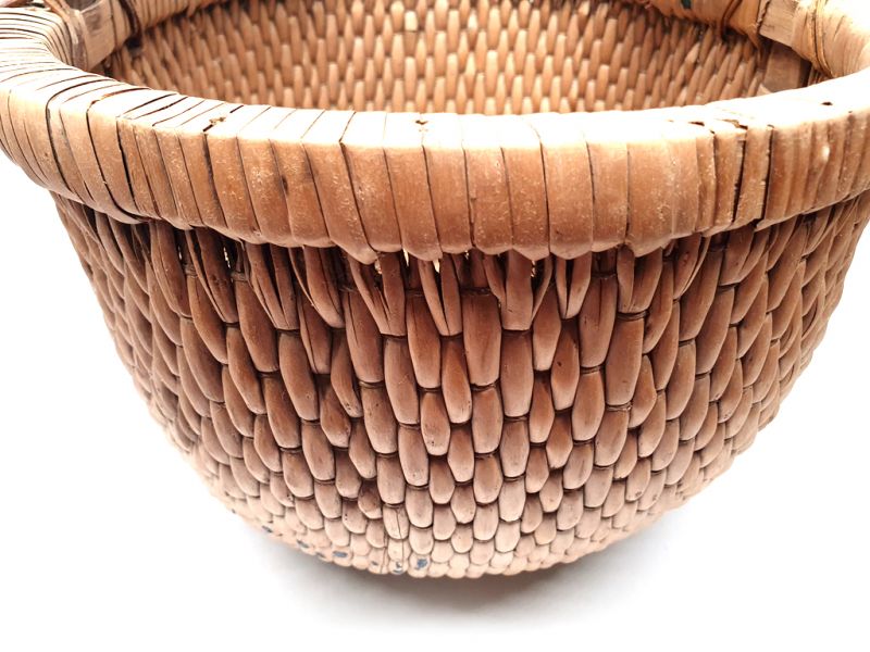 Old Chinese braided rice basket - Basket weaving -3