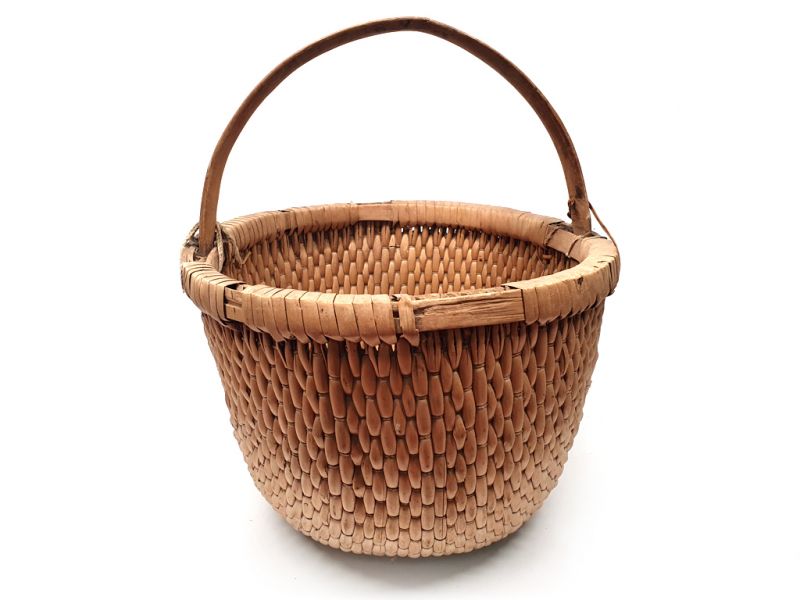 Old Chinese braided rice basket - Basket weaving - small basket 2