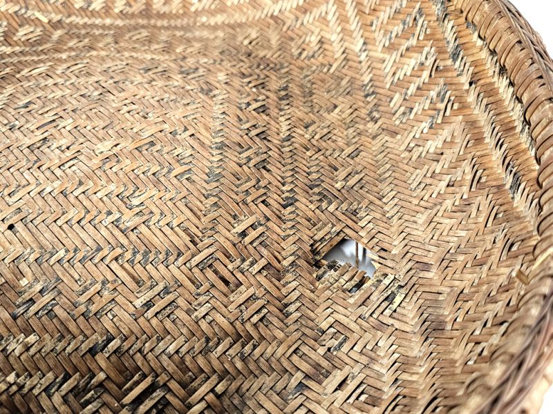 Old Chinese braided tray - Tray weaving - Damaged - Reduction 3