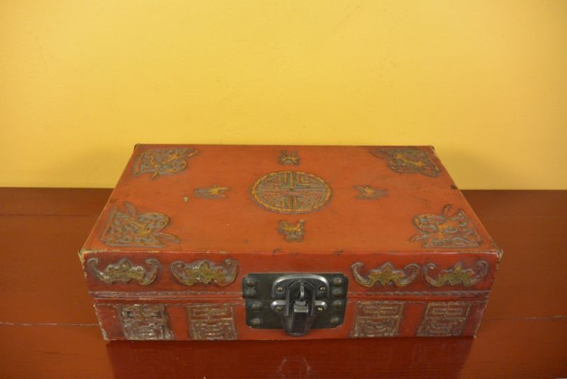 Old Chinese Chest 100% Leather 3