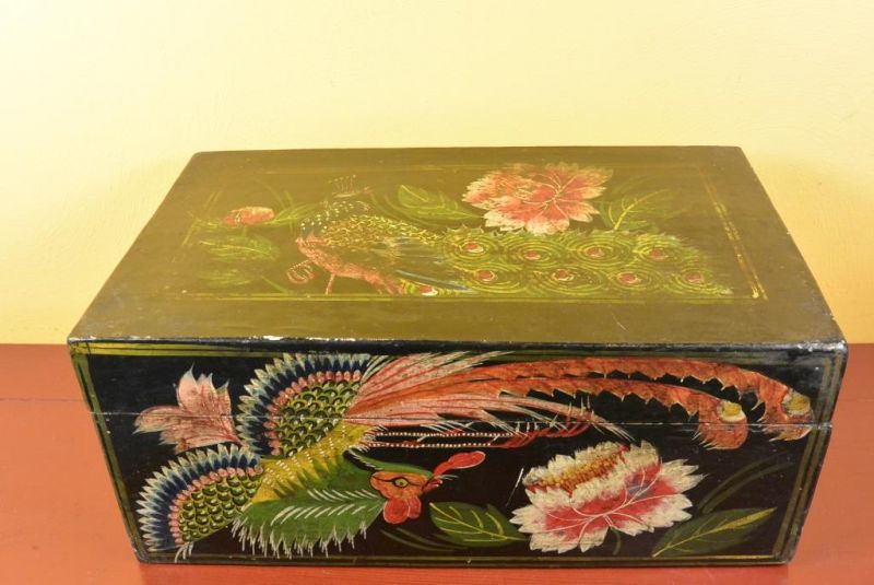 Old Chinese Chest - Bird of paradise 1