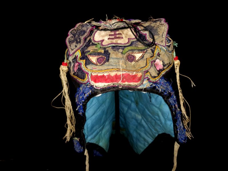 Old Chinese child headdress Funny monster 1