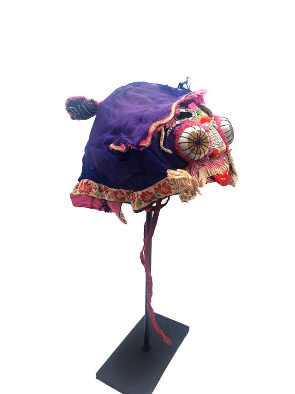 Old Chinese child headdress Little Monster - Purple 2 3