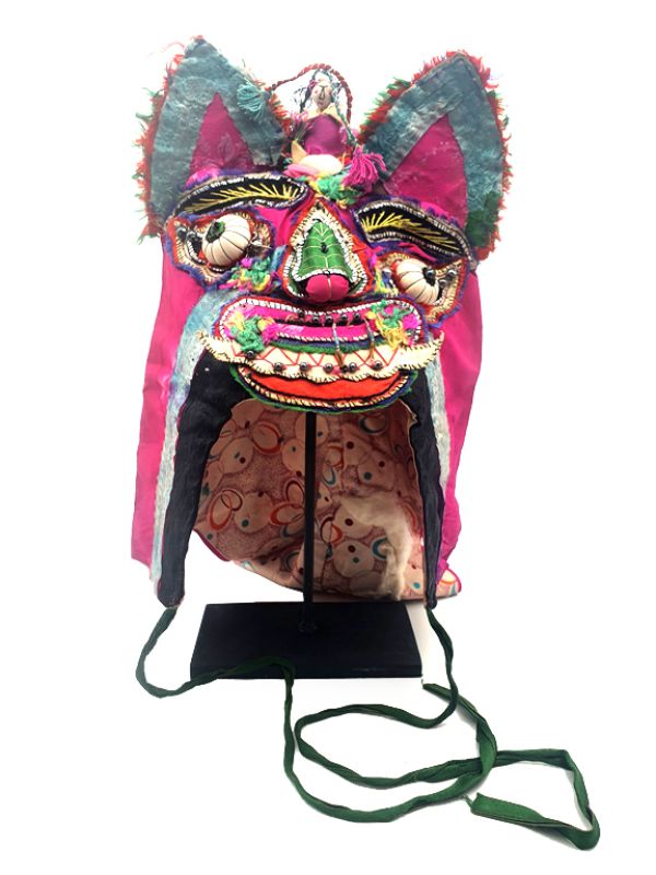 Old Chinese child headdress The pink tiger 3