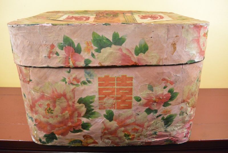 Old Chinese Paper Boxe Peony flower 1