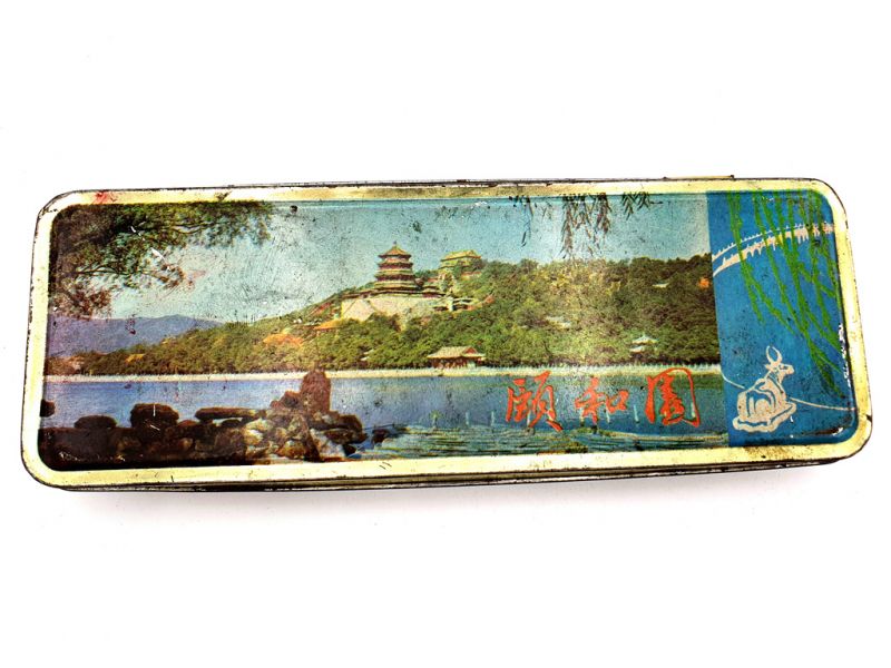 Old Chinese pencil boxes - Chinese landscape 1