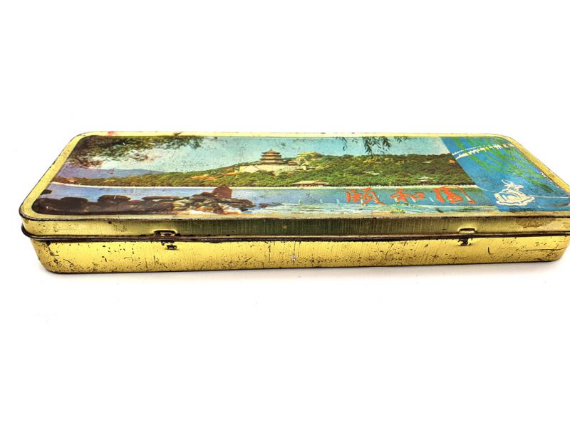 Old Chinese pencil boxes - Chinese landscape 2