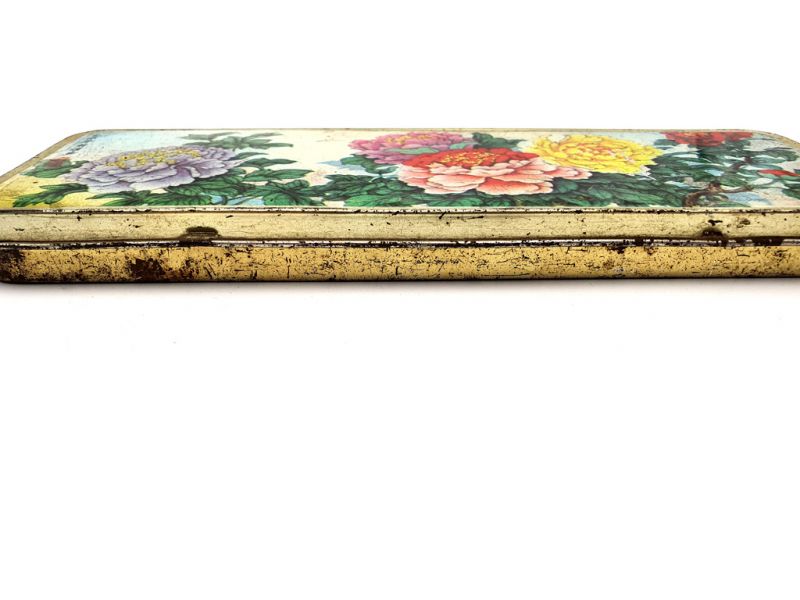 Old Chinese pencil boxes - Peonies 3