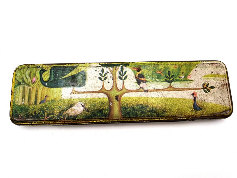 Old Chinese pencil boxes - The forest of birds 1