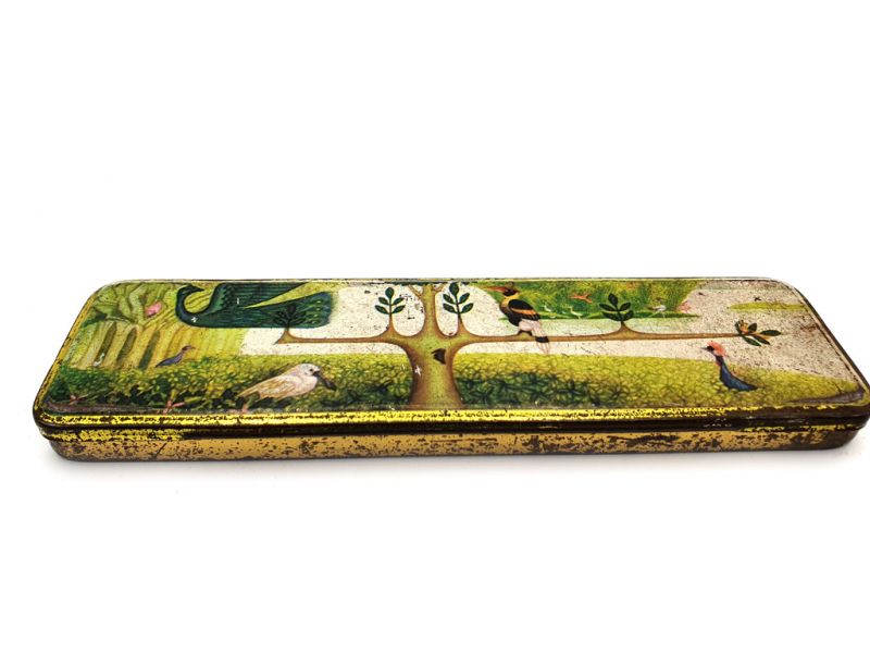 Old Chinese pencil boxes - The forest of birds 2
