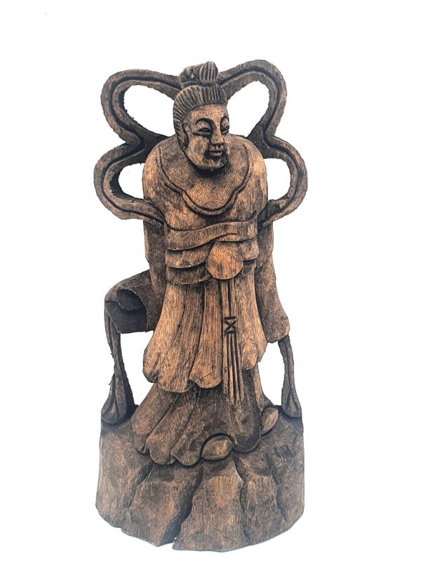 Old Chinese Qing era wood Young Chinese dignitary1