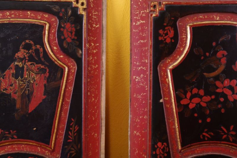 Old Chinese red wooden Panel 2