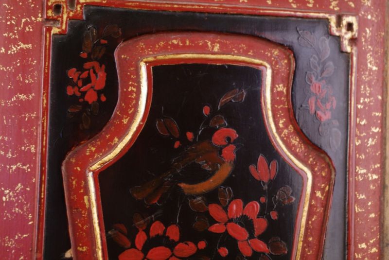 Old Chinese red wooden Panel 3