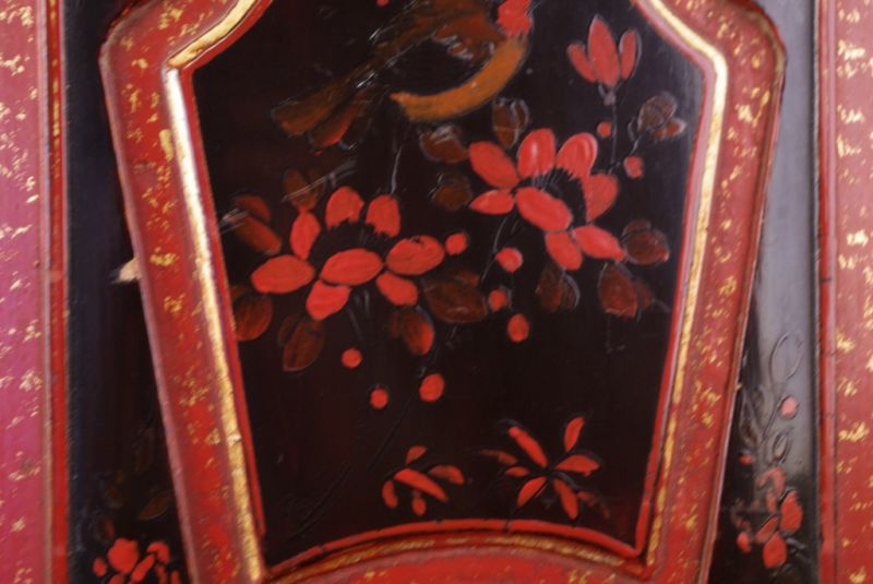Old Chinese red wooden Panel 4