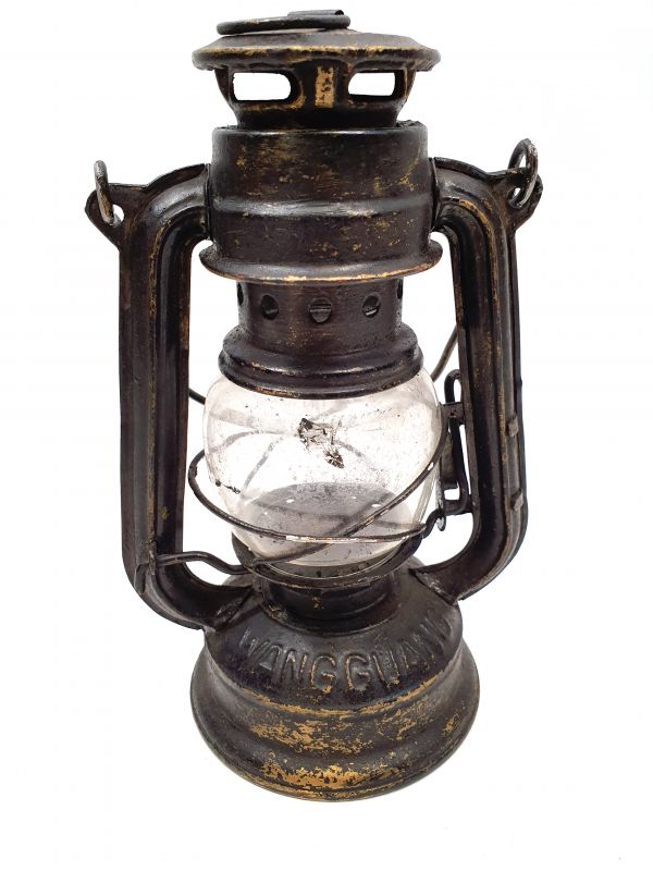 Old chinese Safety Lamp - Black 4