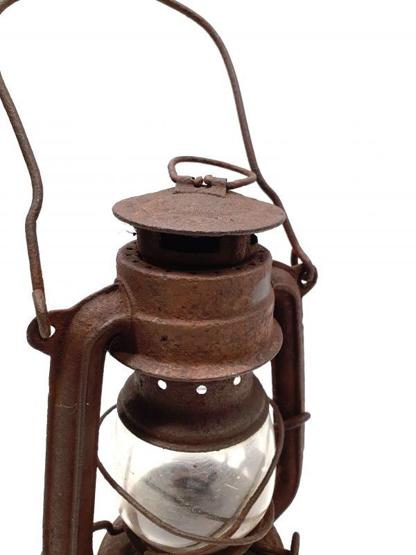 Old chinese Safety Lamp - Brown 3
