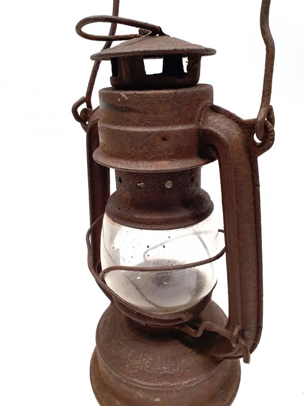Old chinese Safety Lamp - Brown 4