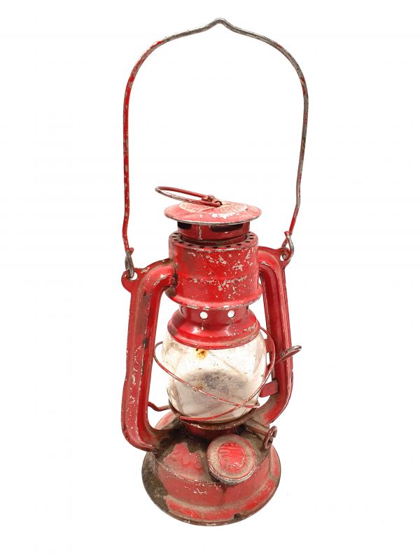 Old chinese Safety Lamp - Red 1
