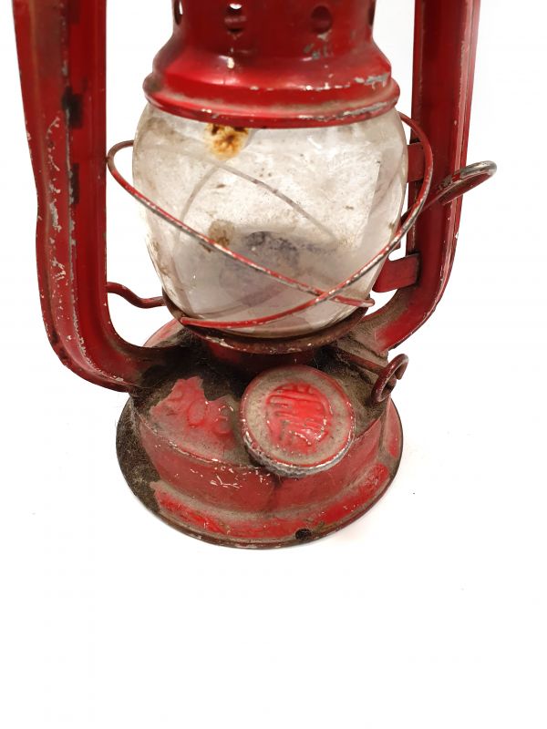 Old chinese Safety Lamp - Red 3