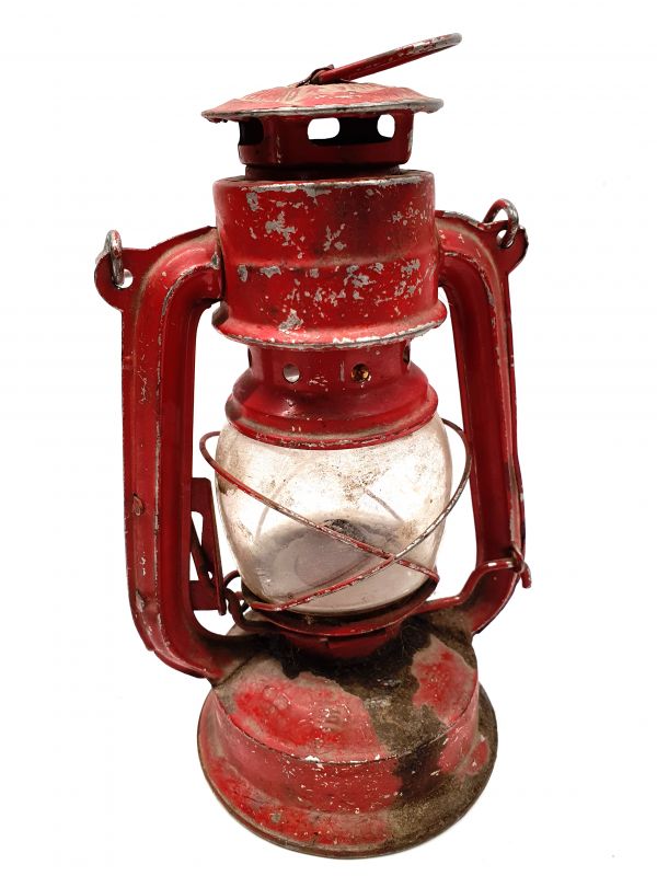 Old chinese Safety Lamp - Red 4