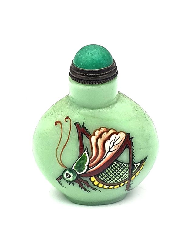 Old Chinese snuff bottle - Blown glass - The insect 1