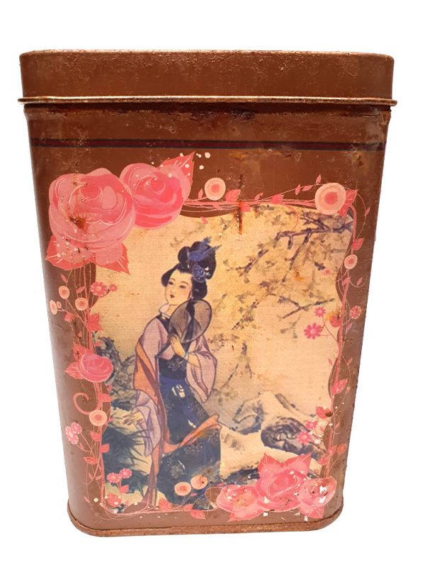 Old Chinese tea box - Brown - Lady-in-waiting 1