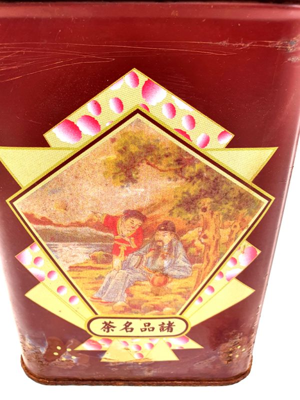 Old Chinese tea box - The old man and the child 2