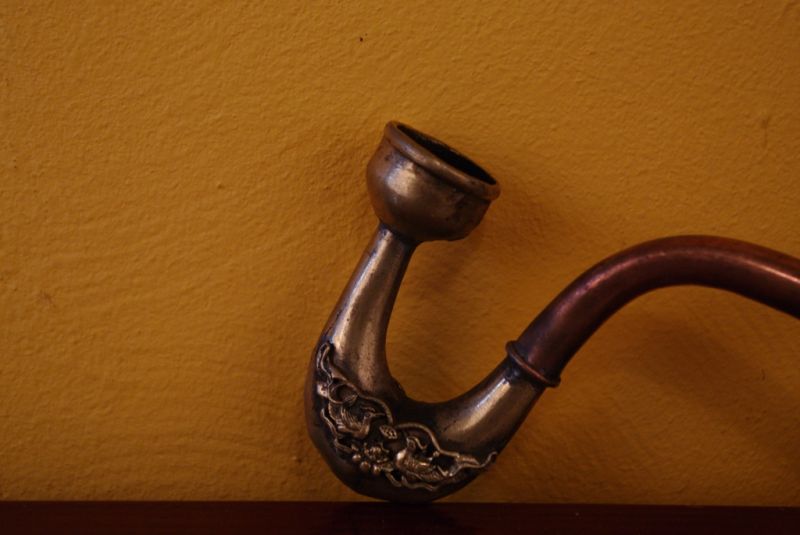 Old Chinese tobacco pipe in Copper 4
