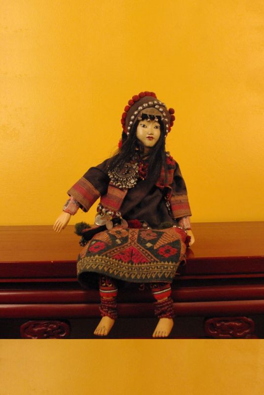 Old Hmong Minority wooden Puppet 1
