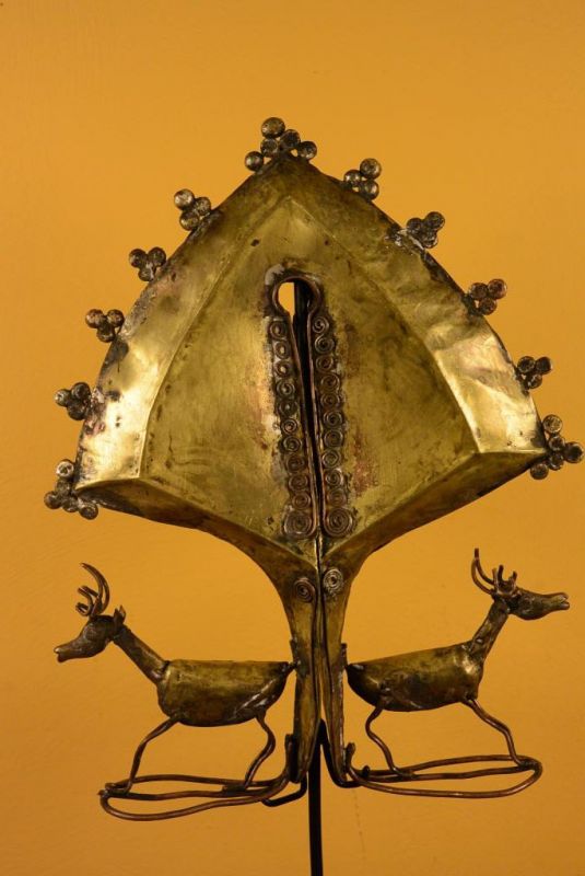 Old Indonesian Jewel - Large Mamuli from Sumba - Deer 2