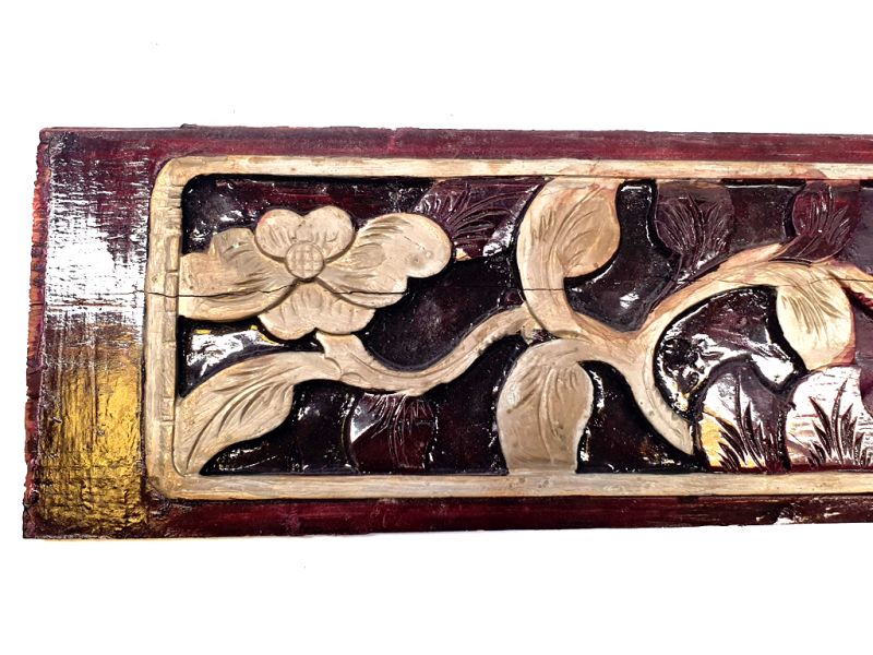 Old Large Wooden Panel from China - The flowers of the palace 2 2