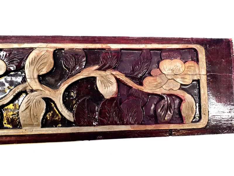Old Large Wooden Panel from China - The flowers of the palace 2 3