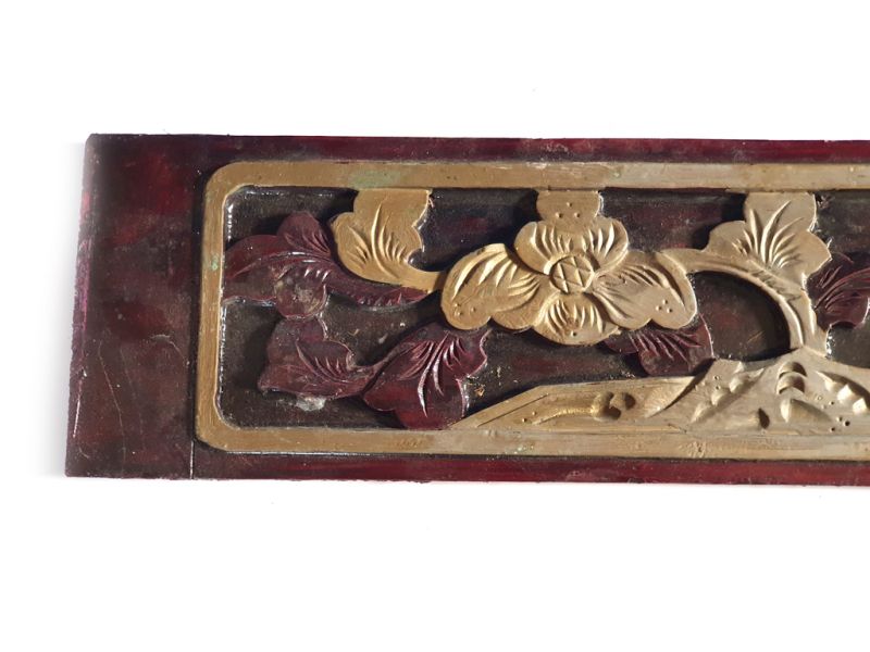 Old Large Wooden Panel from China - The flowers of the palace 5 2