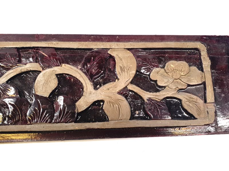 Old Large Wooden Panel from China - The flowers of the palace 3