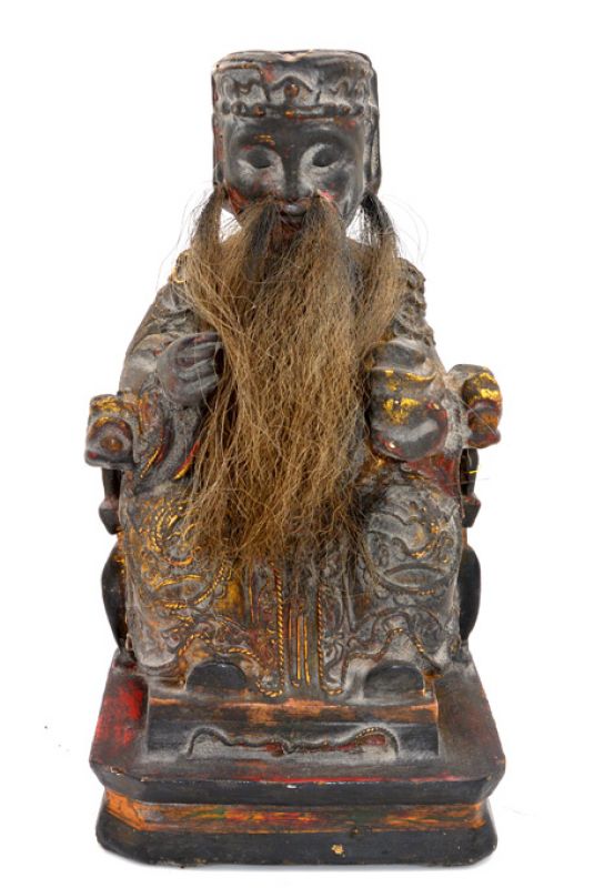 Old reproduction - Chinese votive statue - Monochrome monk 1